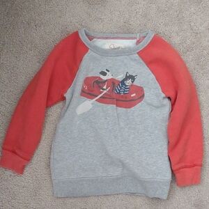 Mini Boden Kids 4 Year To 5 Years Sweatshirt Cat Dog Print